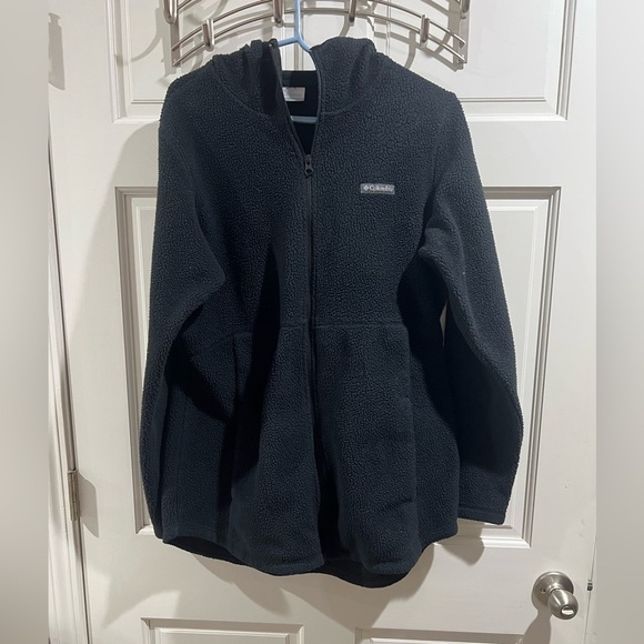 Columbia Black Fleece Jacket Size Large - Picture 1 of 11